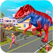 Скачать Динозавр Игра Город Буйство (Много монет) на Андроид