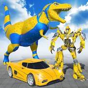 Скачать Flying Dino Robot Car Games (Много денег) на Андроид