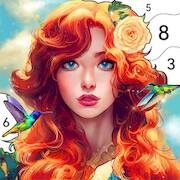  Girls Paint by Number Coloring ( )  
