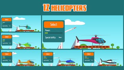Взломанная игра Go Helicopter (Вертолеты) (Мод все открыто) на Андроид