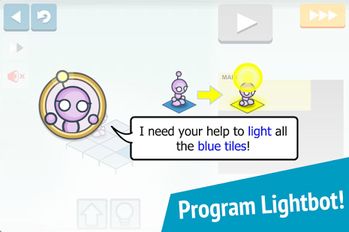 Взломанная Lightbot Jr : Coding Puzzles (Мод все открыто) на Андроид