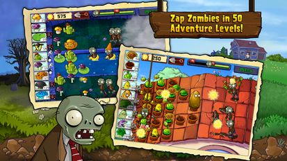 Взломанная игра Plants vs. Zombies FREE (Взлом на монеты) на Андроид
