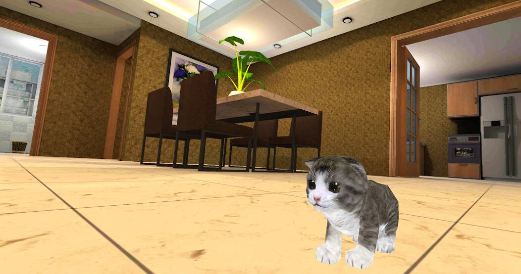 Скачать Котенок Кошка Симулятор 3D (Много денег) на Андроид