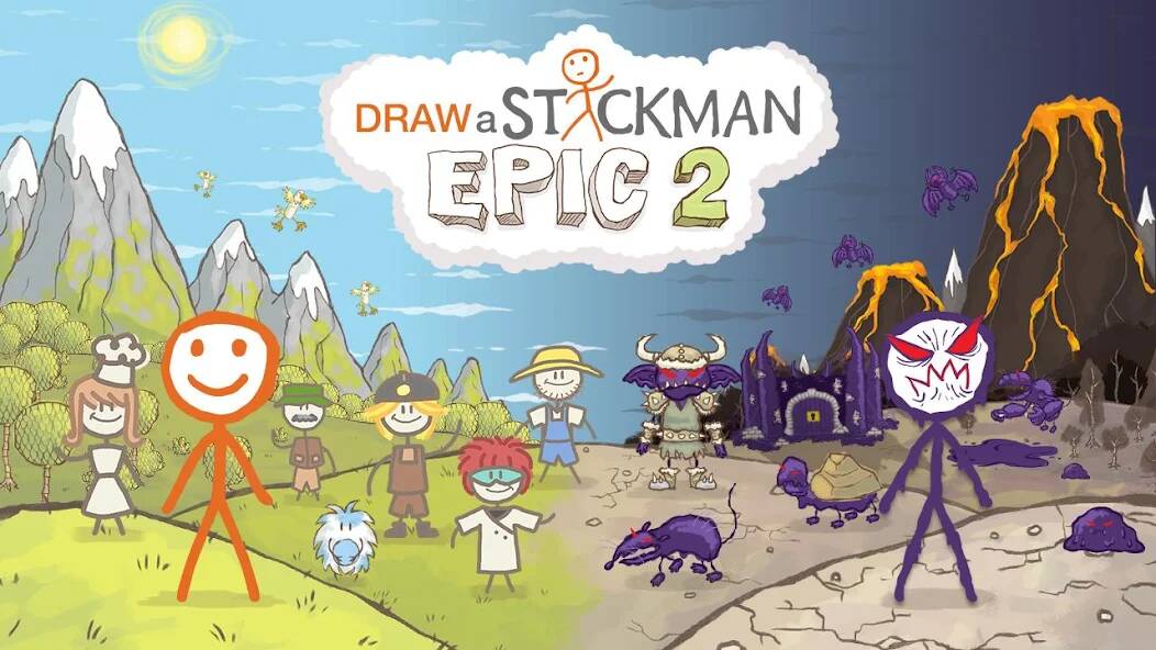 Скачать Draw a Stickman: EPIC 2 (Много монет) на Андроид