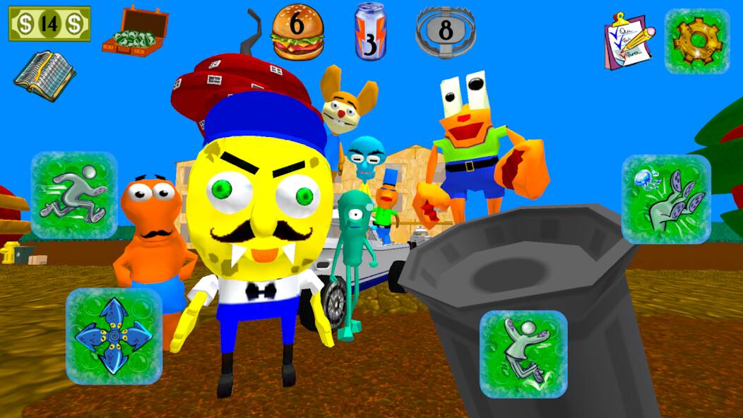 Скачать Sponge Neighbor Escape 3D (Много монет) на Андроид
