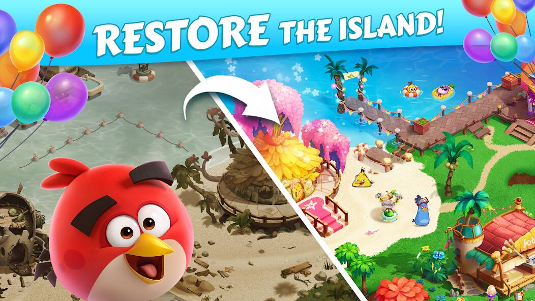 Скачать Angry Birds Island (Разблокировано все) на Андроид