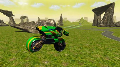 Взломанная Flying Motorbike Stunt Rider (Взлом на монеты) на Андроид
