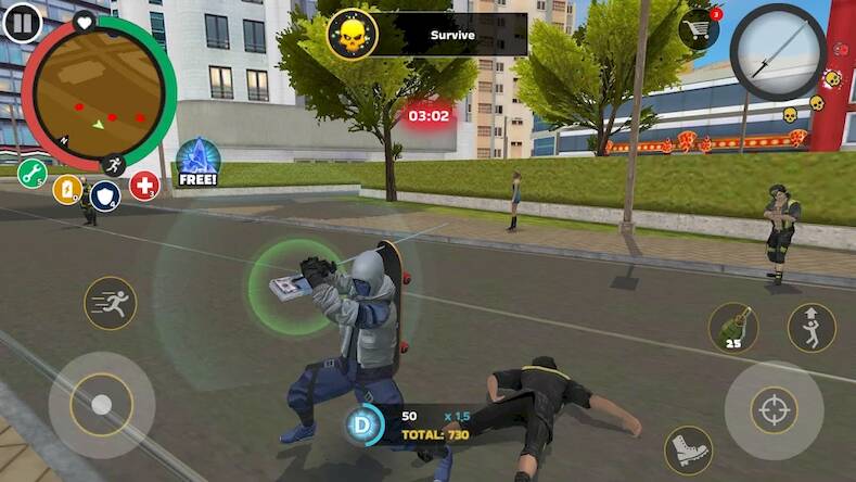 Скачать Rope Hero: Mafia City Wars (Много монет) на Андроид