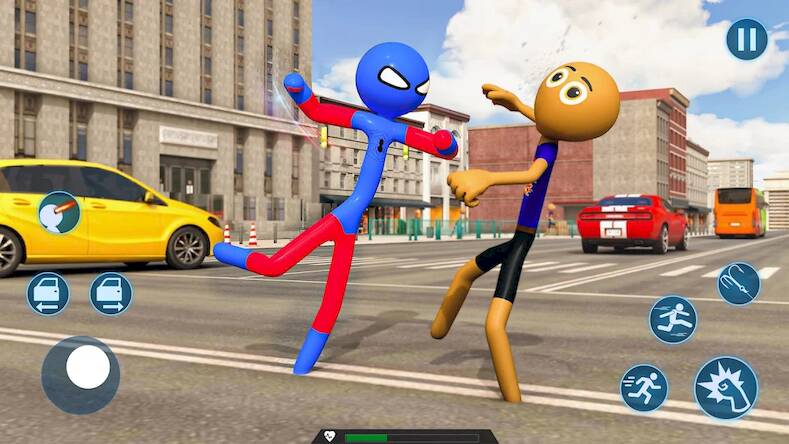 Скачать Spider Hero Stickman Rope Hero (Разблокировано все) на Андроид