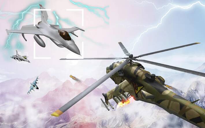 Скачать Боевой вертолет Воздушная атак (Много денег) на Андроид