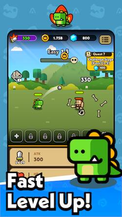 Скачать Hero Dino: Idle RPG (Много монет) на Андроид