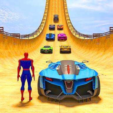  Superhero Car: Mega Ramp Games ( )  