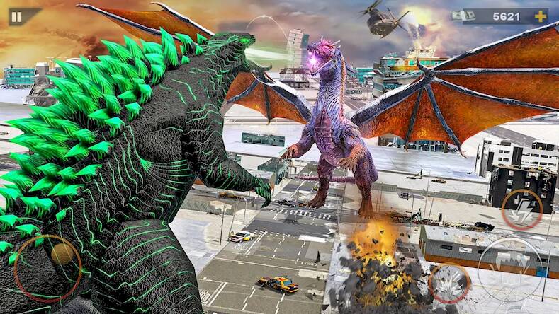 Скачать Монстр Динозавр vs Годзилла (Много монет) на Андроид