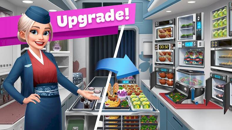 Скачать Airplane Chefs - Cooking Game (Много денег) на Андроид