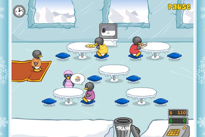 Скачать Penguin Diner: Restaurant Dash (Много денег) на Андроид