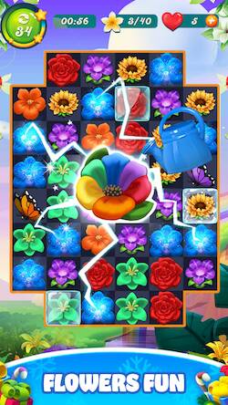 Скачать Bloom Rose - Match 3 Puzzles (Много монет) на Андроид