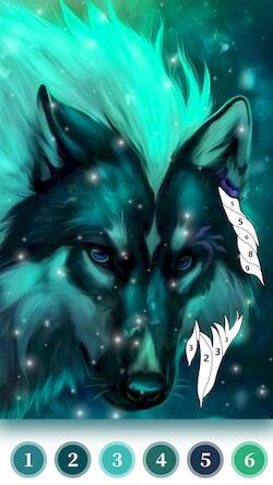  Wolf Coloring Book Color Game ( )  