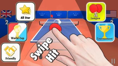 Взломанная игра Настольный теннис 3D (Взлом на монеты) на Андроид