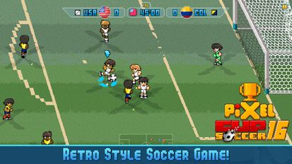 Скачать взломанную Pixel Cup Soccer 16 (Мод много денег) на Андроид