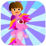  Dora Riding Pony Escape Jungle ( )  