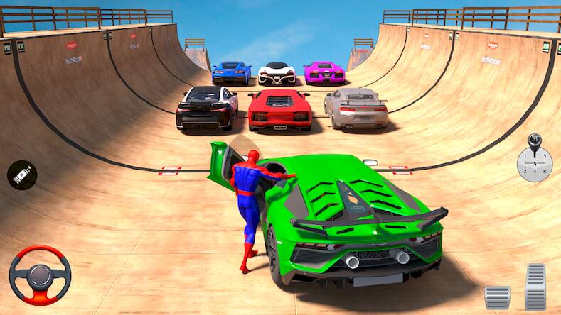  Superhero Car: Mega Ramp Games ( )  