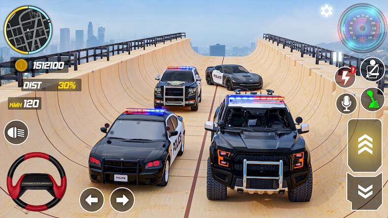  Police Car Stunts Racing Games ( )  