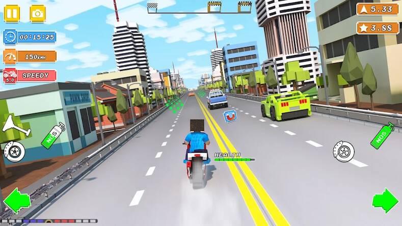  Blocky Bike Rider: Moto Racing ( )  